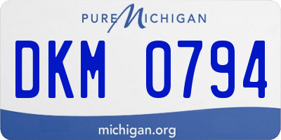 MI license plate DKM0794