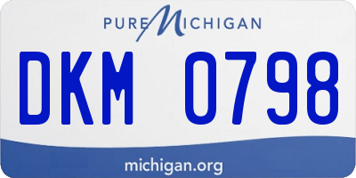 MI license plate DKM0798