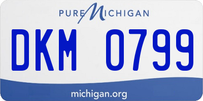 MI license plate DKM0799