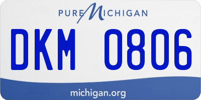MI license plate DKM0806