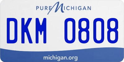 MI license plate DKM0808