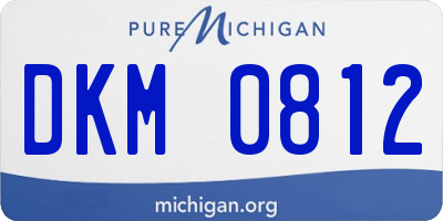 MI license plate DKM0812