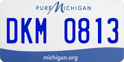 MI license plate DKM0813