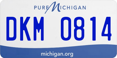 MI license plate DKM0814