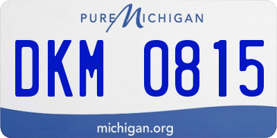 MI license plate DKM0815
