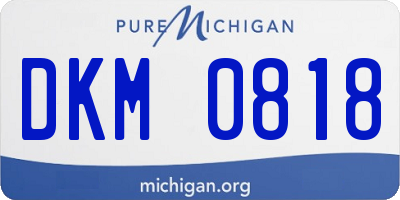 MI license plate DKM0818