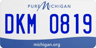 MI license plate DKM0819