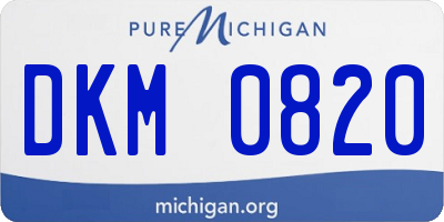 MI license plate DKM0820