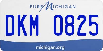 MI license plate DKM0825