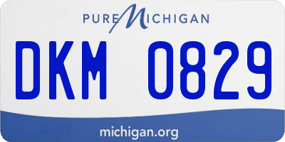 MI license plate DKM0829