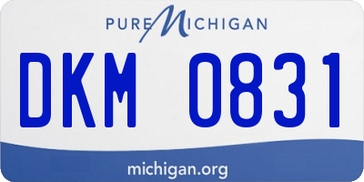 MI license plate DKM0831