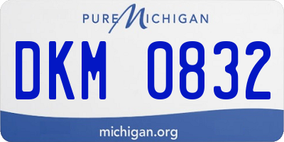 MI license plate DKM0832