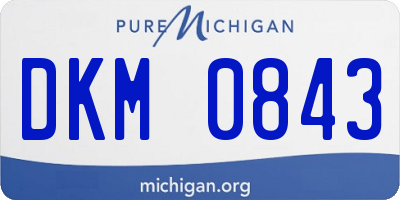 MI license plate DKM0843