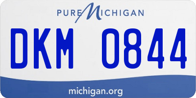 MI license plate DKM0844