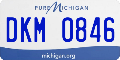 MI license plate DKM0846