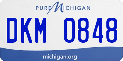 MI license plate DKM0848