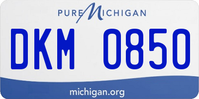 MI license plate DKM0850