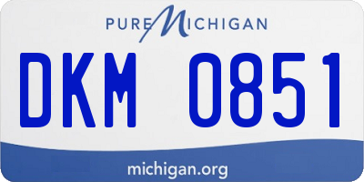 MI license plate DKM0851