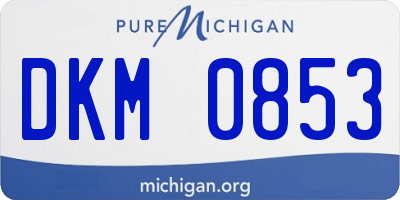 MI license plate DKM0853