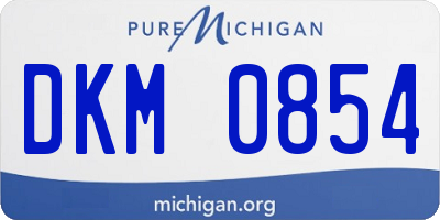 MI license plate DKM0854
