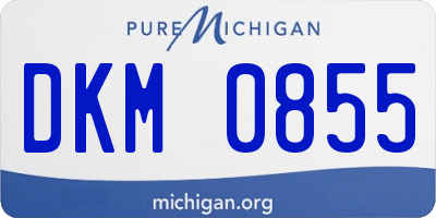 MI license plate DKM0855