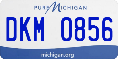 MI license plate DKM0856