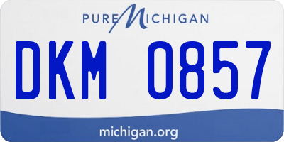 MI license plate DKM0857