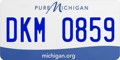 MI license plate DKM0859
