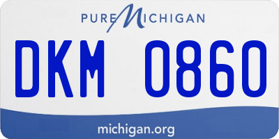 MI license plate DKM0860