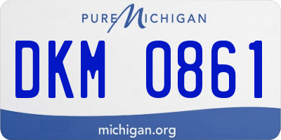 MI license plate DKM0861