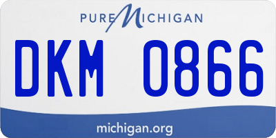 MI license plate DKM0866
