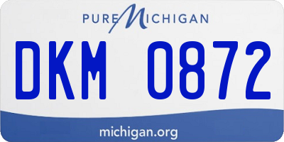 MI license plate DKM0872