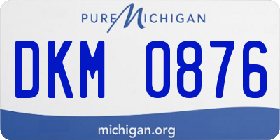MI license plate DKM0876
