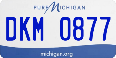 MI license plate DKM0877