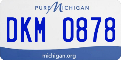 MI license plate DKM0878