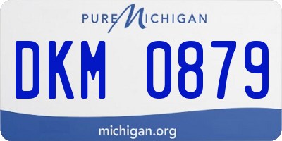 MI license plate DKM0879