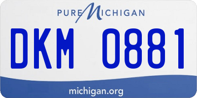 MI license plate DKM0881