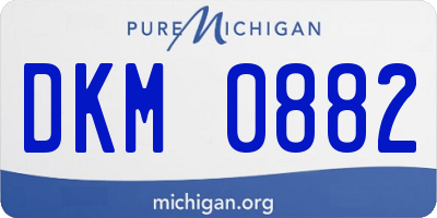 MI license plate DKM0882