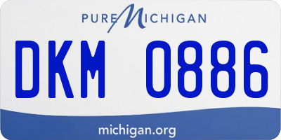 MI license plate DKM0886