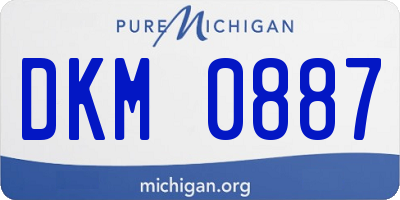 MI license plate DKM0887
