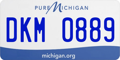 MI license plate DKM0889