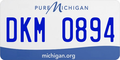 MI license plate DKM0894