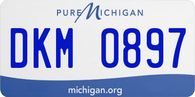 MI license plate DKM0897