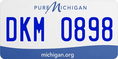 MI license plate DKM0898