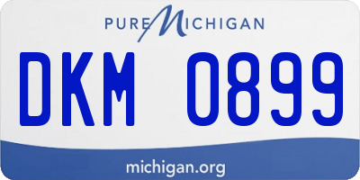 MI license plate DKM0899