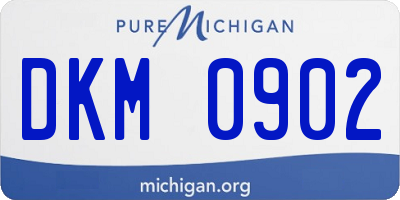 MI license plate DKM0902