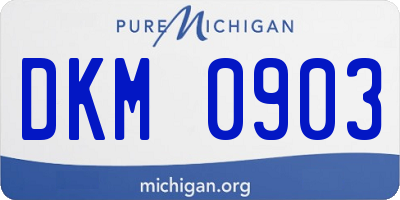 MI license plate DKM0903