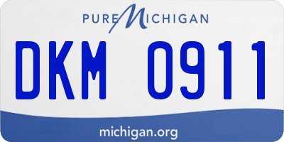 MI license plate DKM0911
