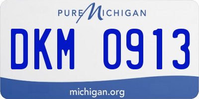 MI license plate DKM0913