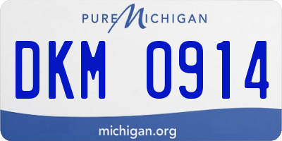 MI license plate DKM0914